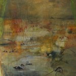 Keltainen aamu, <br /> öljy kankaalle  190 cm * 180 cm,v. 2010<br /> A yellow morning, oil on canvas